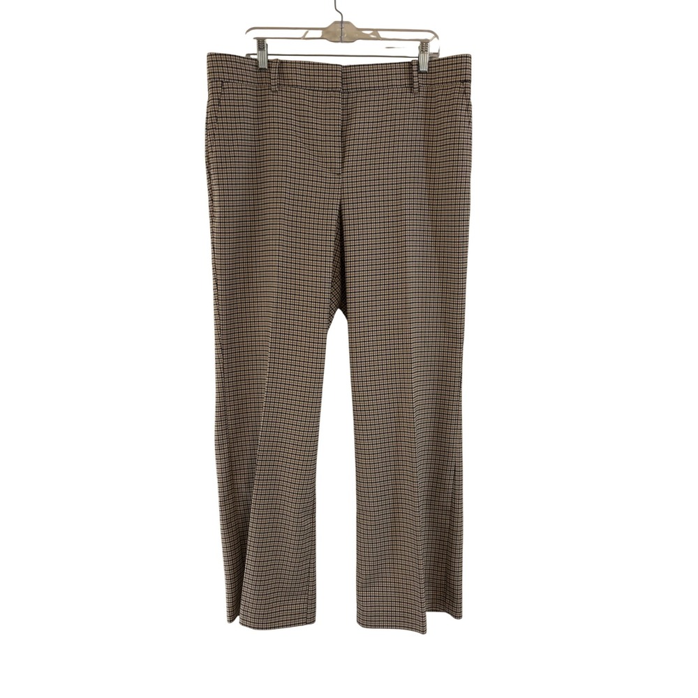 Ann Taylor Brown Plaid Tailored Trousers